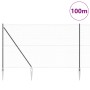 Cerca Hexagonal Gris 1.5x100 m Acero, Postes de Cerca con Punta 13 pcs Ø32 mm 170 cm Acero Galvanizado by , fence posts - Ref...