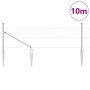Valla Hexagonal 0.4x10 m Acero Galvanizado, Postes de Valla con Pica 7 pcs Ø32 mm 60 cm Acero Galvanizado by , fence posts - ...
