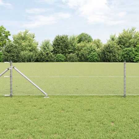 Valla Hexagonal  0.6x10 m Acero Galvanizado, Postes de Valla  con Espiga 7 pcs Ø32 mm 80 cm Acero Galvanizado | Foro24.es | Tu tienda online para hogar, jardín y más Foro24.es