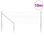 Cerca Hexagonal 0.6x10 m Acero Galvanizado, Postes de Cerca con Picos 7 pcs Ø32 mm 80 cm Acero Galvanizado by , fence posts -...
