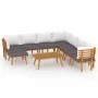 Juego muebles de jardín y cojines 9 pzas madera maciza acacia de vidaXL, Conjuntos de jardín - Ref: Foro24-3087022, Precio: 7...