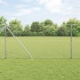 Valla Hexagonal 1.4x10 m de Acero Galvanizado, Postes para Valla con Anclaje de Pica 7 pcs Ø32 mm 160 cm de Acero Galvanizado...