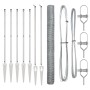 Cerca Hexagonal 1.6x10 m Acero Galvanizado, Postes de Cerca con Punta 7 pcs Ø32 mm 180 cm Acero Galvanizado by , fence posts ...
