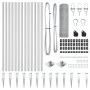 Conjunto de Cercas Juego de 2 Acero galvanizado 25 x 0.5 m by , fence posts - Ref: Foro24-3353365, Price: 135,79 €, Discount: %