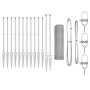 Valla Hexagonal 0.6x25 m de Acero Galvanizado, Postes de Cerca con Picos 13 pcs Ø32 mm 80 cm de Acero Galvanizado by , fence ...