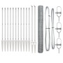 Juego de Cerca Set de 2 Acero galvanizado 25 x 1.2 m Durable by , fence posts - Ref: Foro24-3353383, Price: 165,67 €, Discoun...
