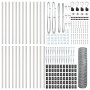 Cerca hexagonal 0.4x50 m de acero galvanizado, Postes de cerca con punta 13 pcs Ø32 mm 60 cm de acero galvanizado by , fence ...