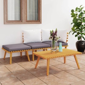Garden furniture 4 pieces with cushions solid acacia wood by vidaXL, Garden sets - Ref: Foro24-3087001, Price: 282,78 €, Disc...