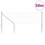 Cerca Hexagonal 0.6x50 m Acero Galvanizado, Postes de Cerca con Espiga 13 pcs Ø32 mm 80 cm Acero Galvanizado by , fence posts...