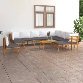 Garden furniture 12 pieces with cushions solid acacia wood by vidaXL, Garden sets - Ref: Foro24-3087020, Price: 913,37 €, Dis...