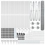 Cerca hexagonal 1,2x50 m Acero galvanizado, Postes de cerca con pica 13 pcs Ø32 mm 140 cm Acero galvanizado by , fence posts ...