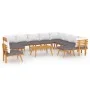 Garden furniture 12 pieces with cushions solid acacia wood by vidaXL, Garden sets - Ref: Foro24-3087020, Price: 913,89 €, Dis...