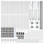 Valla Hexagonal 1.6x50 m Acero Galvanizado, Postes de Valla con Punta 13 pcs Ø32 mm 180 cm Acero Galvanizado by , fence posts...