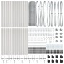 Cerca Hexagonal 0.5x100 m Acero Galvanizado, Postes para Cerca con Punta 13 pcs Ø32 mm 80 cm Acero Galvanizado by , fence pos...