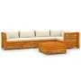 Gartenmöbel 6 Stück mit Kissen massivem Akazienholz von vidaXL, Gartensets - Ref: Foro24-3087302, Preis: 909,07 €, Rabatt: %