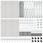 Cerca hexagonal 0.6x100 m Acero galvanizado, Postes de cerca con espiga 13 pcs Ø32 mm 80 cm Acero galvanizado by , fence post...