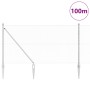 Cerca Hexagonal 1x100 m Acero Galvanizado, Postes para Cerca con Punta 13 pcs Ø32 mm 120 cm Acero Galvanizado by , fence post...