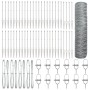 Cerca Hexagonal 1x100 m Acero Galvanizado, Postes de Cerca con Punta 13 pcs Ø32 mm 120 cm Acero Galvanizado by , fence posts ...