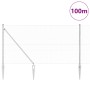 Cerca hexagonal 1.4x100 m acero galvanizado, Postes para cercas con estaca 13 pcs Ø32 mm 160 cm acero galvanizado by , fence ...