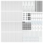 Cerca Hexagonal 1.5x100 m Acero Galvanizado, Postes para Cercas con Punta 13 pcs Ø32 mm 170 cm Acero Galvanizado by , fence p...