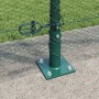 Cerca Hexagonal Verde 1.2x10 m Acero, Postes de Cerca con Placas Base 7 pcs Ø32mm 68.5cm Acero Galvanizado by , fence posts -...