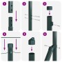 Cerca Hexagonal  Verde 1.4x10 m Acero, Postes de Cerca  con Placas de Base 7 pcs Ø32mm 78.5cm Acero Galvanizado | Foro24.es | Tu tienda online para hogar, jardín y más Foro24.es