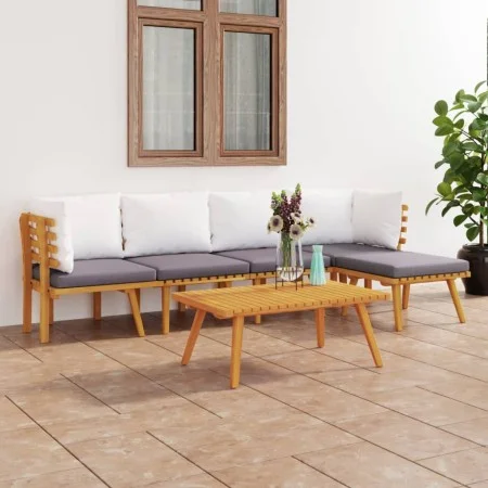 Garden furniture 6 pieces with cushions solid acacia wood by vidaXL, Garden sets - Ref: Foro24-3087026, Price: 434,79 €, Disc...