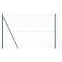 Cerca Hexagonal Verde 1.4x25 m de Acero, Postes de Cerca con Placas Base 13 pcs Ø32mm 78.5cm de Acero Galvanizado by , fence ...