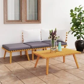 Garden furniture 4 pieces with cushions solid acacia wood by vidaXL, Garden sets - Ref: Foro24-3087030, Price: 278,74 €, Disc...