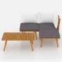 Gartenmöbel 4-teilig mit Kissen aus massivem Akazienholz von vidaXL, Gartensets - Ref: Foro24-3087030, Preis: 278,54 €, Rabat...