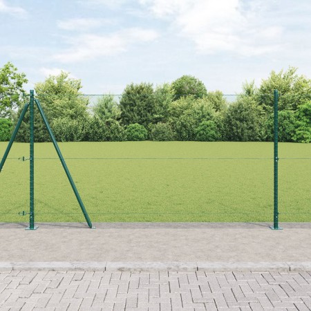 Cerca Hexagonal VidaXL Verde 1.2x50 m Acero, Postes de Cerca VidaXL con Placas Base 13 pcs Ø32mm 68.5cm Acero Galvanizado | Foro24.es | Tu tienda online para hogar, jardín y más Foro24.es