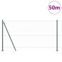 Cerca Hexagonal Verde 1.2x50 m Acero, Postes de Cerca con Placas de Base 13 pcs Ø32mm 68.5cm Acero Galvanizado by , fence pos...