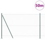 Valla Hexagonal Verde 1.4x50 m Acero, Publicaciones de Valla con Placas Base 13 pcs Ø32mm 78.5cm Acero Galvanizado by , fence...