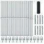 Cerca Hexagonal Verde 0.8x100 m Acero, Postes de Cerca con Placas de Base 13 pcs Ø32mm 90cm Acero Galvanizado by , fence post...