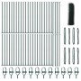 Cerca Hexagonal Verde 0.8x100 m Acero, Postes de Cerca con Placas de Base 13 pcs Ø32mm 90cm Acero Galvanizado by , fence post...