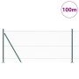 Cerca Hexagonal Verde 0.8x100 m Acero, Postes de Cerca con Placas de Base 13 pcs Ø32mm 90cm Acero Galvanizado by , fence post...