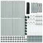 Cerca Hexagonal Verde 0.8x100 m Acero, Postes de Cerca con Placas de Base 13 pcs Ø32mm 90cm Acero Galvanizado by , fence post...