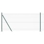 Valla Hexagonal Verde 1x100 m Acero, Publicaciones de valla con placas base 13 pcs Ø32mm 110cm Acero galvanizado by , fence p...