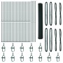Valla Hexagonal Verde 1.2x100 m Acero, Postes de Valla con Placas Base 13 pcs Ø32mm 68.5cm Acero Galvanizado by , fence posts...