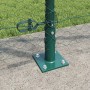 Valla Hexagonal Verde 1.2x100 m Acero, Postes de Valla con Placas Base 13 pcs Ø32mm 68.5cm Acero Galvanizado by , fence posts...