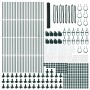 Valla Hexagonal Verde 1.2x100 m Acero, Postes de Valla con Placas Base 13 pcs Ø32mm 68.5cm Acero Galvanizado by , fence posts...
