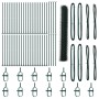 Cerco Hexagonal Verde 1.2x100 m Acero, Postes de Cerco con Placas de Base 13 pcs Ø32mm 68.5cm Acero Galvanizado by , fence po...