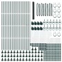 Valla Hexagonal Verde 1.4x100 m Acero, Postes para Valla con Placas de Base 13 pcs Ø32mm 78.5cm Acero Galvanizado by , fence ...