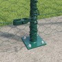 Valla Hexagonal Verde 1.4x100 m de Acero, Postes de Valla con Placas de Base 13 pcs Ø32mm 78.5cm de Acero Galvanizado by , fe...
