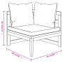 Muebles de jardín 3 pzas con cojines crema madera de acacia de vidaXL, Conjuntos de jardín - Ref: Foro24-3087278, Precio: 351...