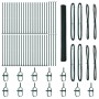 Valla Hexagonal Verde 1.6x100 m Acero, Postes de Valla con Placas Base 13 pcs Ø32mm 88.5cm Acero Galvanizado von , Zaunpfoste...