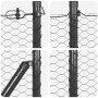 Cerca Hexagonal  Gris 0,4x10 m Acero, Postes de Cerca  con Placas Base 7 pcs Ø32mm 50cm Acero Galvanizado | Foro24.es | Tu tienda online para hogar, jardín y más Foro24.es