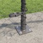 Cerca Hexagonal Gris 0.4x10 m Acero, Poste de Cerca con Placas de Base 7 pcs Ø32mm 50cm Acero Galvanizado by , fence posts - ...