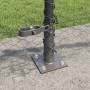 Cerca Hexagonal Gris 0.5x10 m Acero, Postes de Cerca con Placas de Base 7 pcs Ø32mm 70cm Acero Galvanizado by , fence posts -...