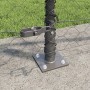 Cerca Hexagonal VidaXL Gris 0.8x10 m de Acero, Postes para Cerca VidaXL con Placas de Base 7 pcs Ø32mm 90cm de Acero Galvaniz...